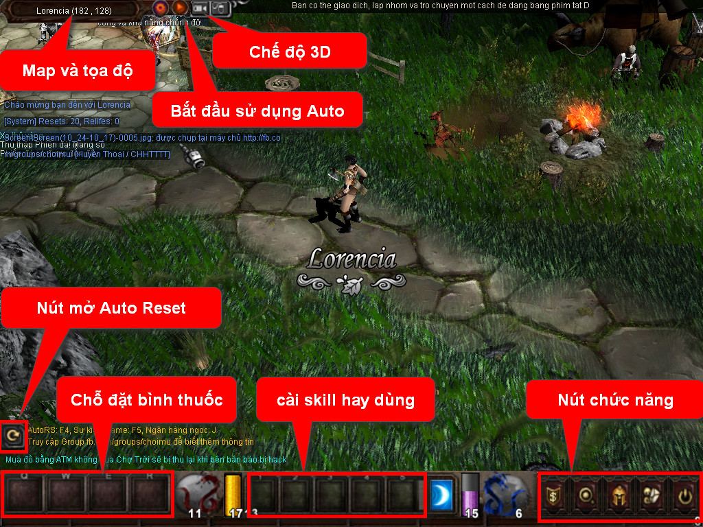 Chức năng chính của Game MU Thiên Địa